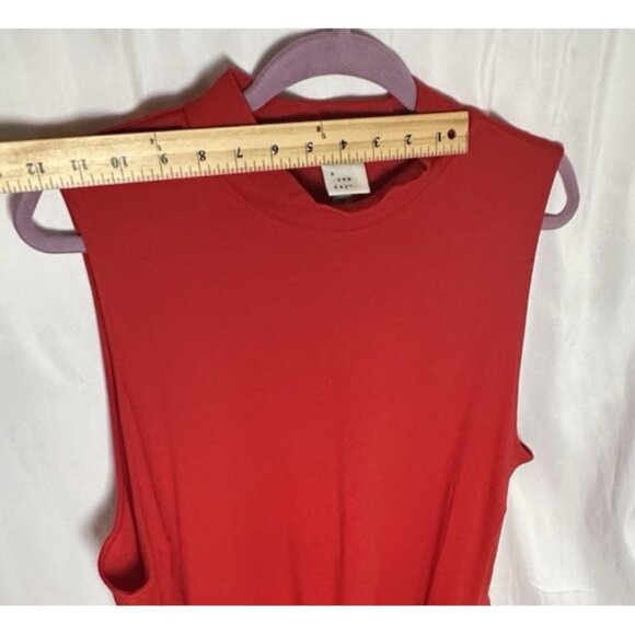 Women's Maxi A-Line Dress - A New Day Red Mock Sleeveless New Plus Size 3X - Picture 7 of 13